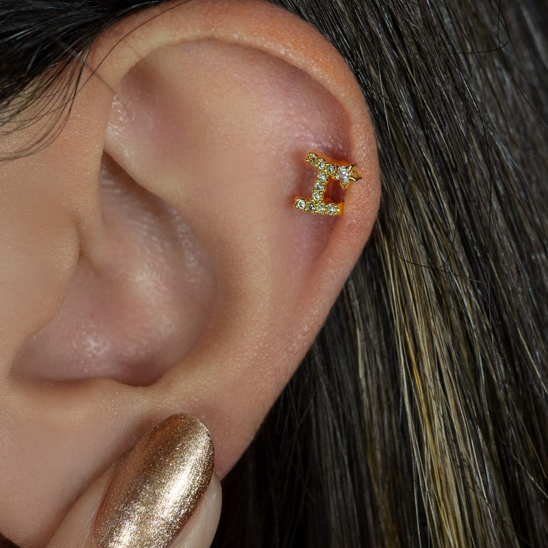 Letter Piercing for Helix, Tragus, Lobe, and Cartilage