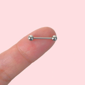 18 mm Flat Nipple Piercing with  Silver Colour