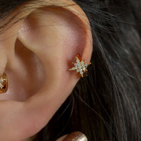 North Star Ring Tragus Piercing Helix Cartilage Upper Lobe