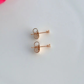 Single Stone Earrings Solitaire Zircon Stone in Gold and Silver 2mm To 7mm