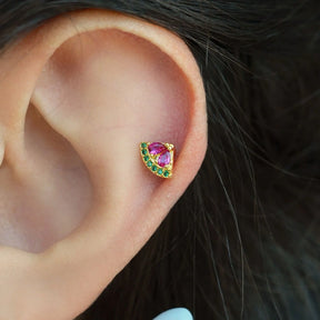 Combination Product; Watermelon Piercing With Anti Allergic Bioplast Silicon Disc