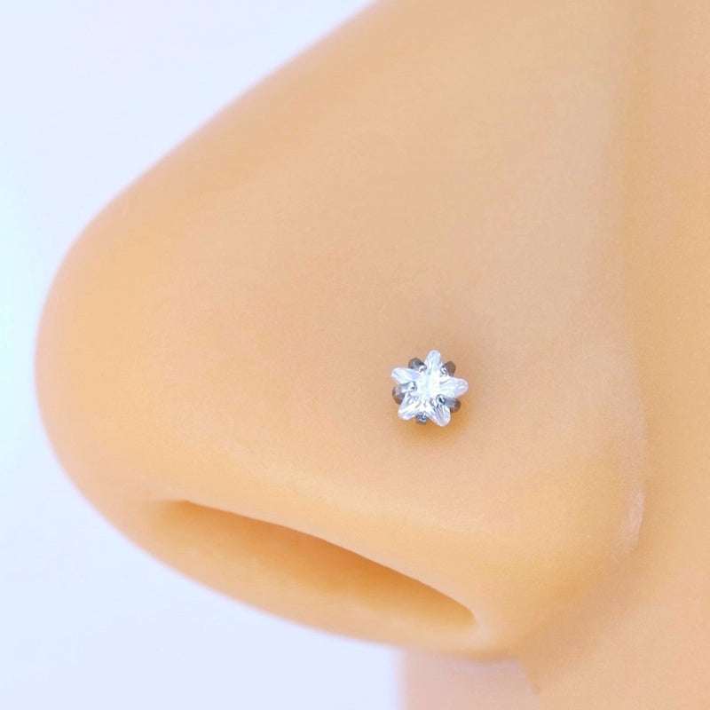 Star Solitaire Nose Piercing 3mm