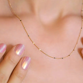 Thin Chain Necklace in Gold and Silver - 45 cm