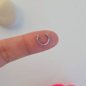 Mini Thin Horseshoe Earring Piercing  Nose  Ring Barbell  Lip Eyebrow Nose Bar For  Tragus, Helix, Cartilage Conch,