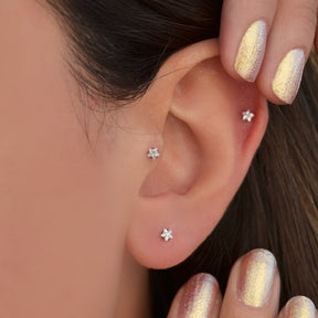 Star Piercing for Tragus, Helix, Cartilage, and Conch