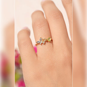 Butterfly Ring - Adjustable Vintage Ring Knuckle Joint  Gold Ring Silver Ring Cute Ring Women Ring Multicolor