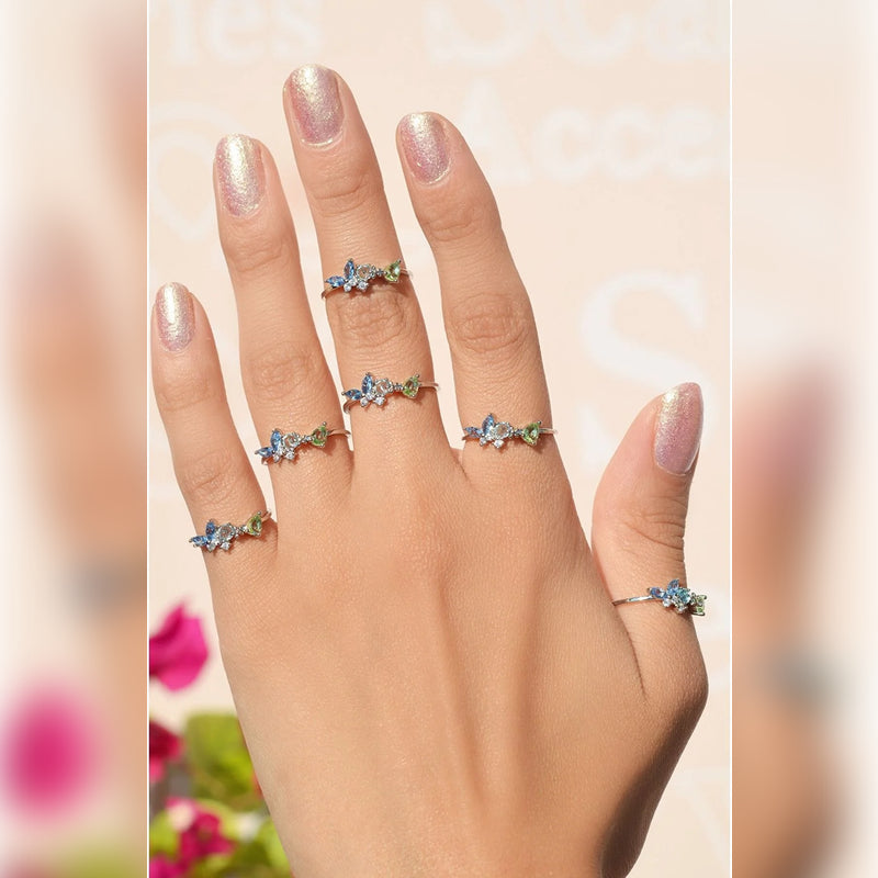 Butterfly Ring - Adjustable Vintage Ring Knuckle Joint  Gold Ring Silver Ring Cute Ring Women Ring Multicolor