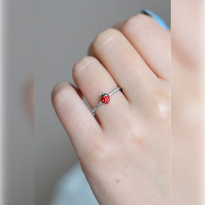 Strawberry Ring - Adjustable Vintage Ring Knuckle Joint  Gold Ring Silver Ring Cute Ring Women Ring