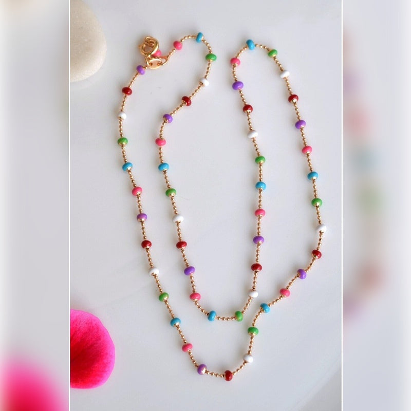 Colourful Beaded Necklace Women's Necklace