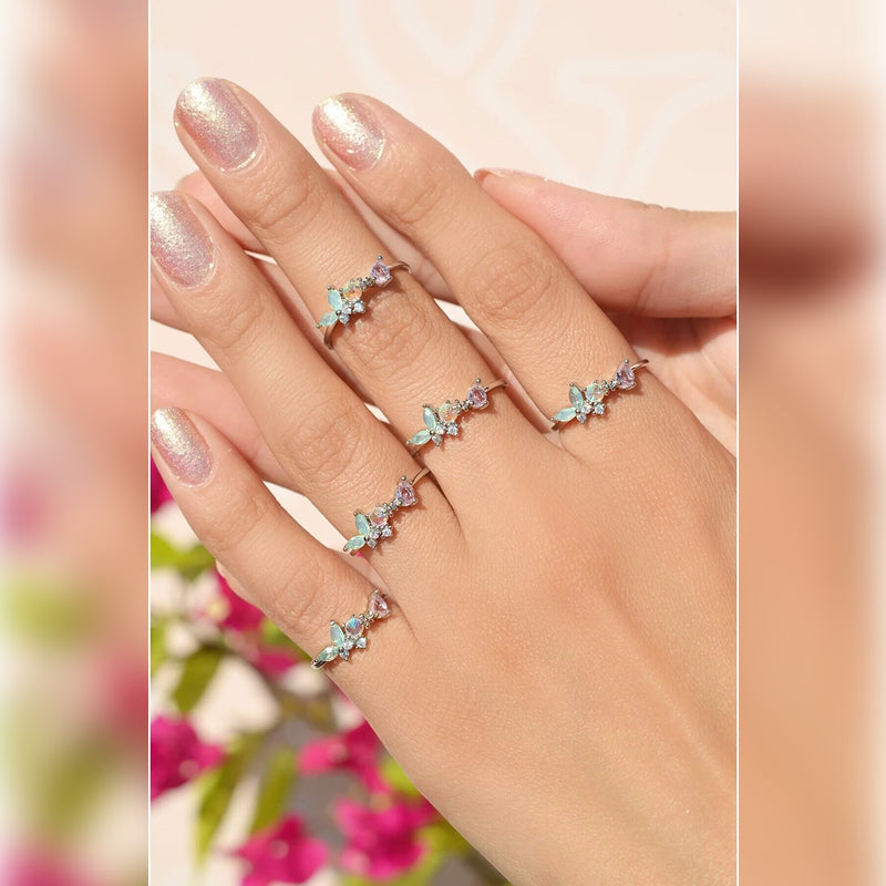 Butterfly Ring - Adjustable Vintage Ring Knuckle Joint  Gold Ring Silver Ring Cute Ring Women Ring Multicolor