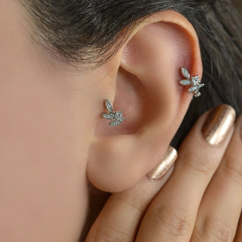 Leaf  Model Nature Figüre Tragus Piercing for Helix, Cartilage, and Lobe