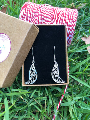 Handmade 925 Sterling Silver Filigree Handmade Earrings, Dangling Filigree Silver Earrings, Birthday Gift Filled Silver Earrings