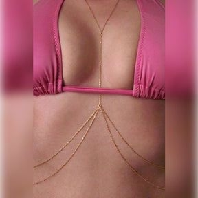 Body Chain Layering Body Chain Bikini Body Jewelry Festival Summer Body Chain Costume Sexy Gold  Silver