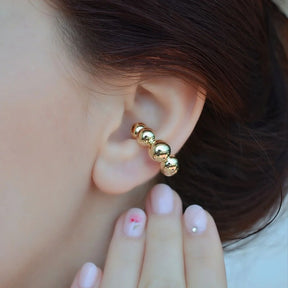 Ear Cuff with Balloon Design, No Hole Required Cartilage Earring in Gold and Silver Holeless