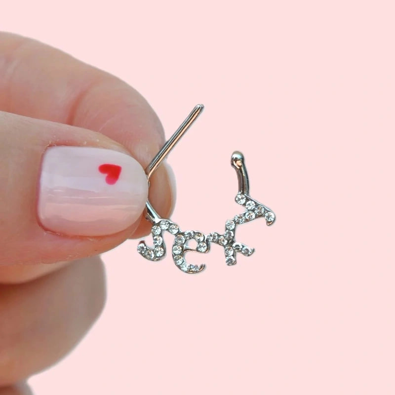 Sexy Written Nipple Piercing Nipple Barbells Nipple Bar Body Piercing Bridge Barbells Body Jewelry Silver