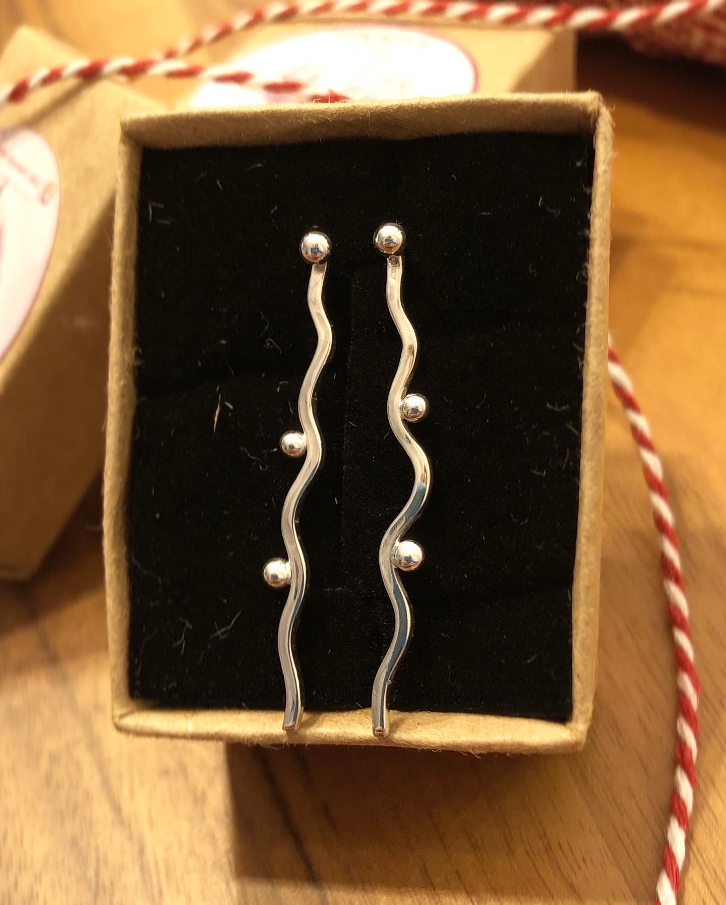 Handmade 925 Sterling Silver Zig Zag Earrings, 'S' Model Silver Earrings, Bulk Silver Earrings