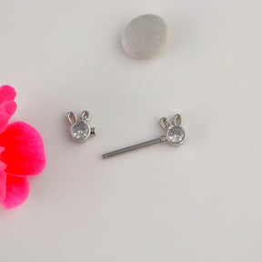 Mini Starry Rabbit Ear Nipple Piercing - Silver Colour Rabbit Piercing Animal Figure