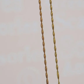 Luminous Rotating Steel Chain Necklace in Silver - 45 cm