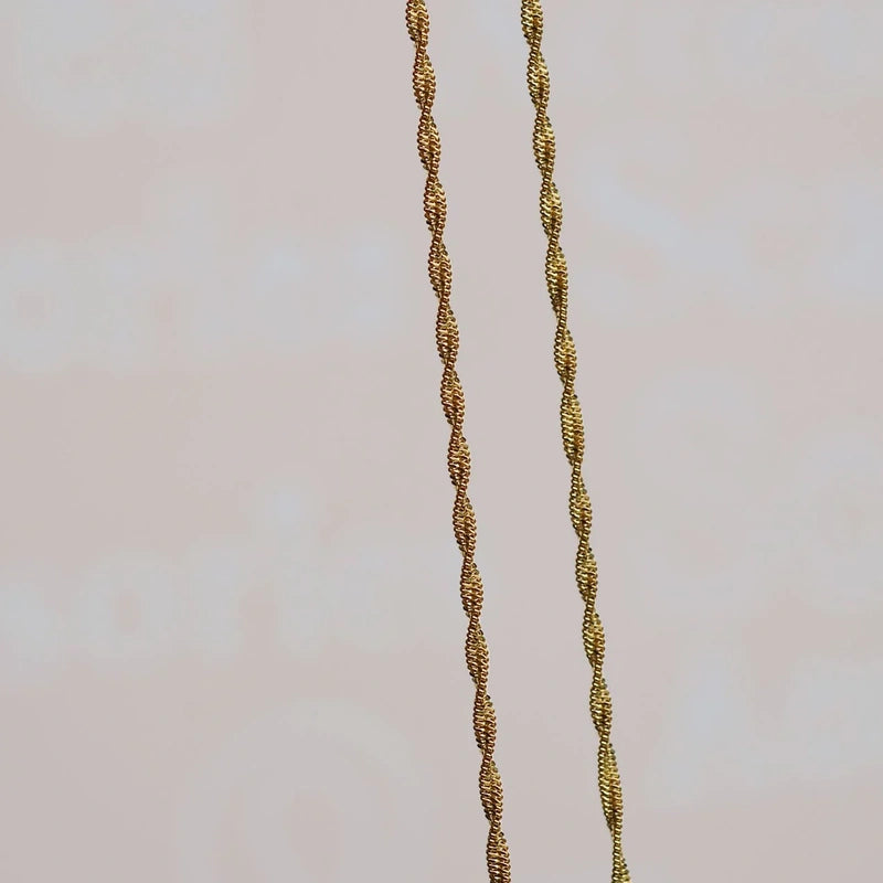 Luminous Rotating Steel Chain Necklace in Silver - 45 cm