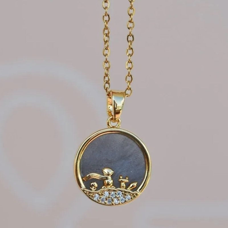 Little Prince Necklace Gold Colour Chain