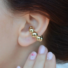 Ear Cuff with Balloon Design, No Hole Required Cartilage Earring in Gold and Silver Holeless