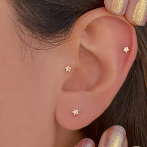 Star Piercing for Tragus, Helix, Cartilage, and Conch