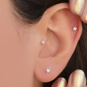 Star Piercing for Tragus, Helix, Cartilage, and Conch