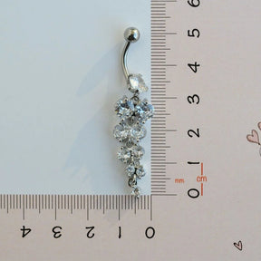 Dangle Belly Button Ring, Navel Piercing, Belly Button Piercing, Curved Barbell, Belly Piercing, Belly Bar, Belly Ring