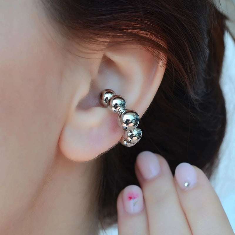 Ear Cuff with Balloon Design, No Hole Required Cartilage Earring in Gold and Silver Holeless