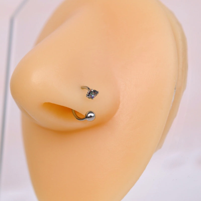 Smiley Nose Pin Nose Piercing