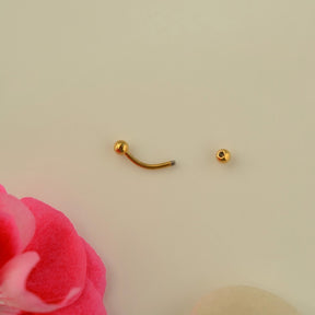 Eyebrow Bar Curved Barbell Vertical Labret Piercing Rook Daith Cartilage Helix Tragus 6mm 8mm 10mm 12mm