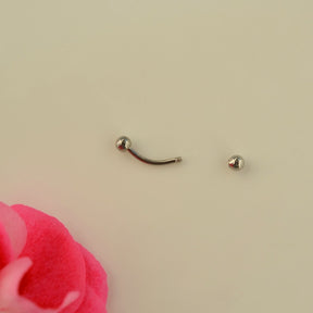 Eyebrow Bar Curved Barbell Vertical Labret Piercing Rook Daith Cartilage Helix Tragus 6mm 8mm 10mm 12mm