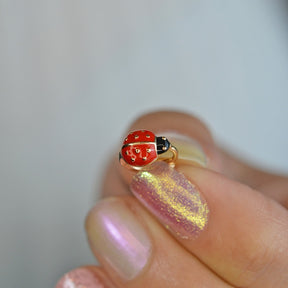 Ladybug Ring Piercing for Helix, Tragus,  Cartilage